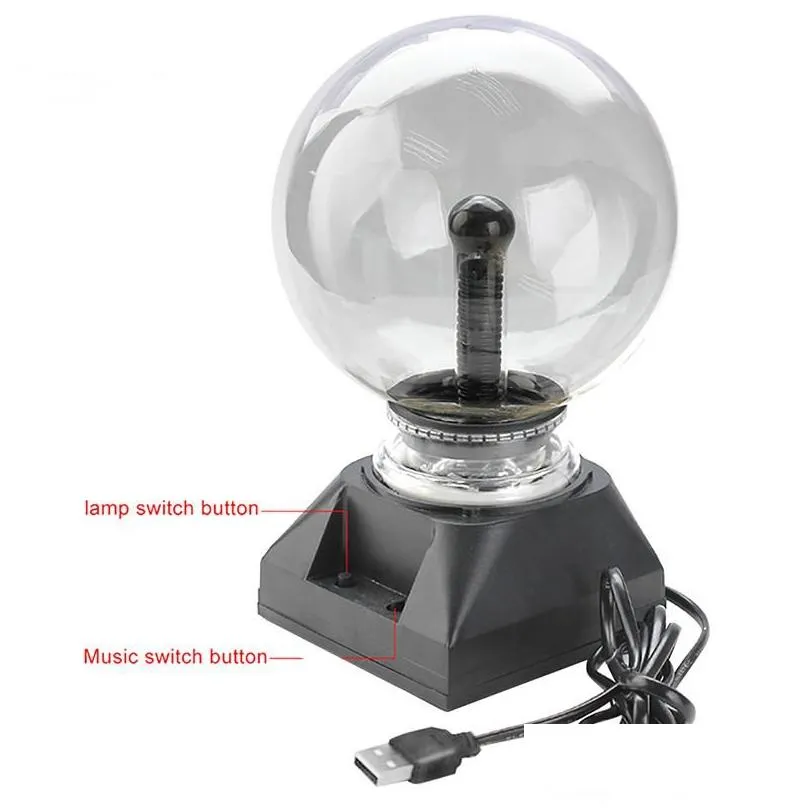 Novelty Glass Magic Plasma Ball Inch Table Lights Sphere Nightlight Kids Gift For Christmas Magic Plasma Night Lamp Hot 2021