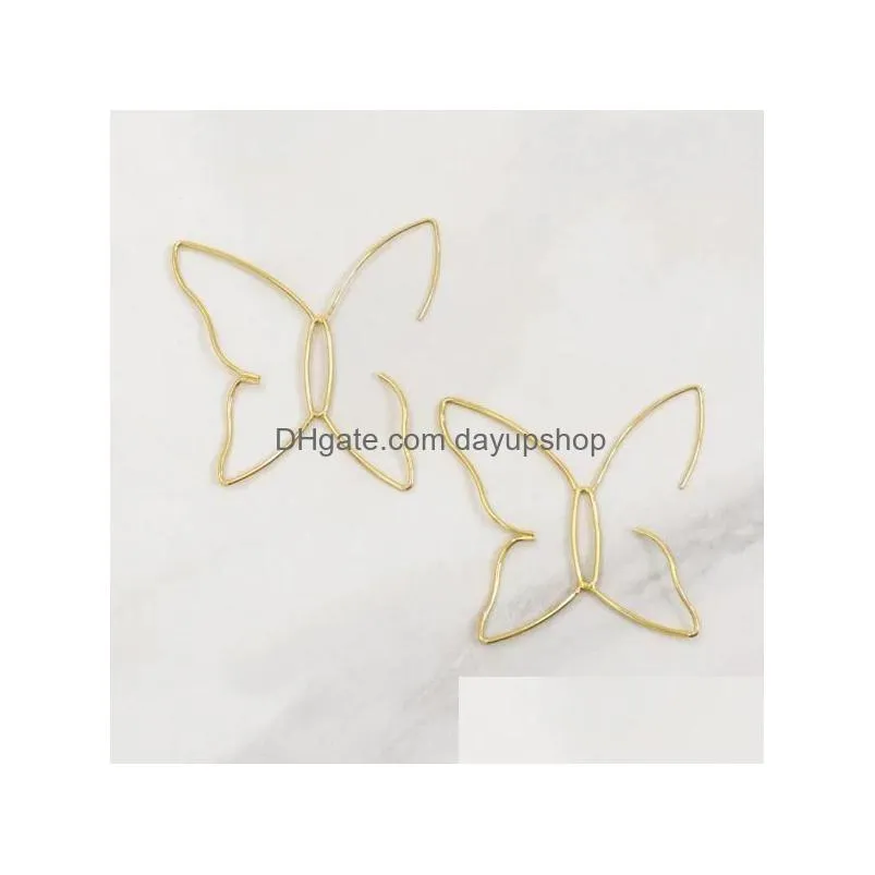 dangle & chandelier fashion hollow line butterfly earrings for women simple creative aesthetic lines girl personality earringsdangle