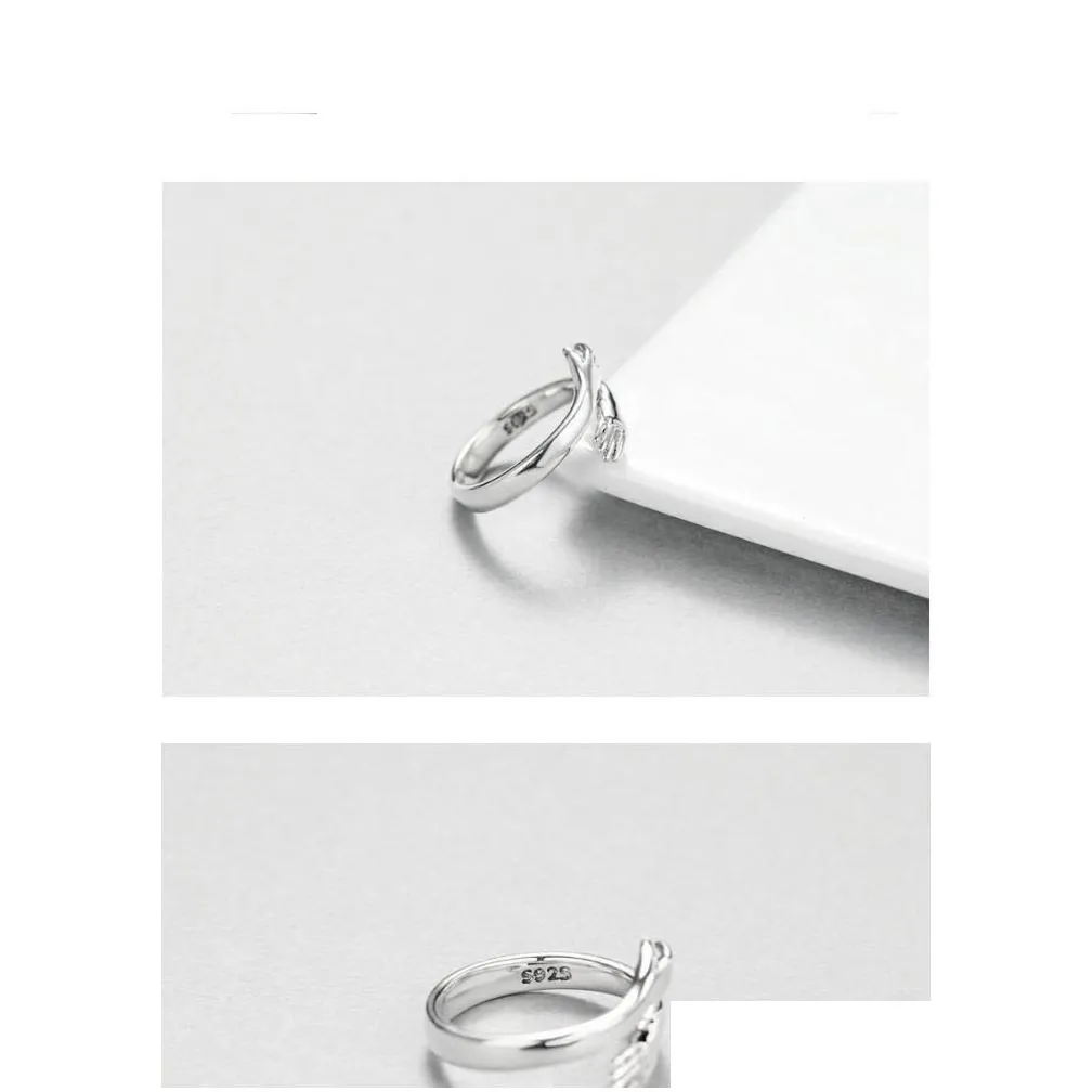 lover romantic hand and hug ring creative opening love forever adjustable finger female men`s fashion jewelry gift