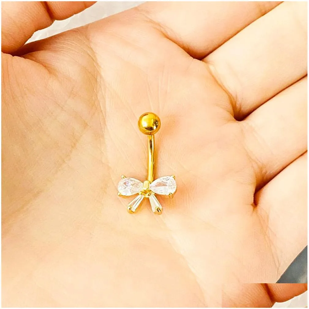 2020new stainless steel navel piercings zircon belly button rings piercings navel piercing belly navel body jewelry piercings