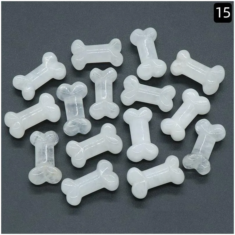 Wholesale Natural Crystal Mini Bones Mix Material Crystals Craft Hand Made Gemstone Carving For Decoration And Gifts