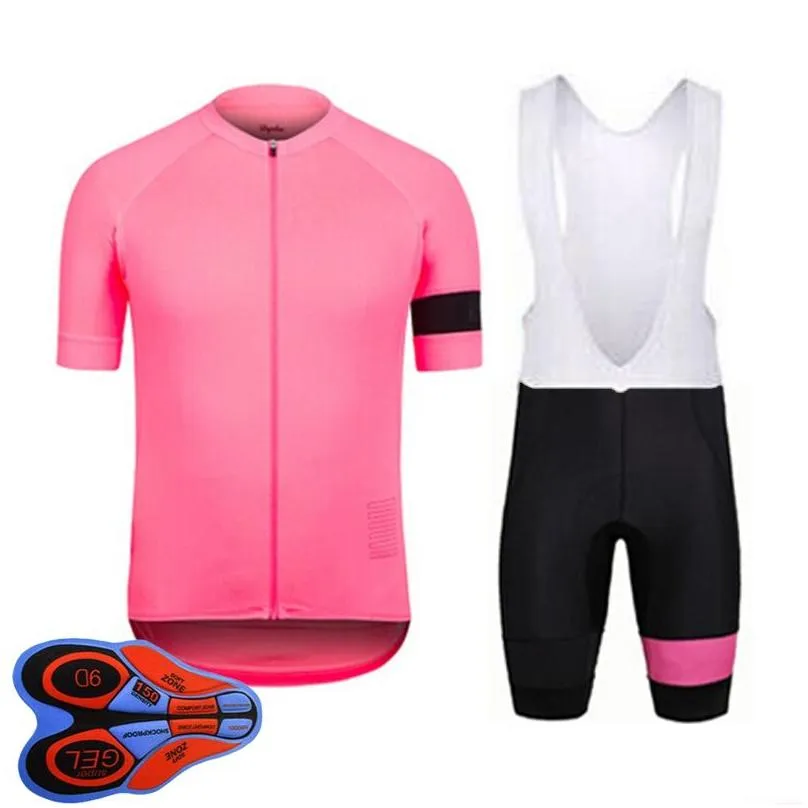 Mens Rapha Team Cycling Jersey bib shorts Set Racing Bicycle Clothing Maillot Ciclismo summer quick dry MTB Bike Clothes Sportswear