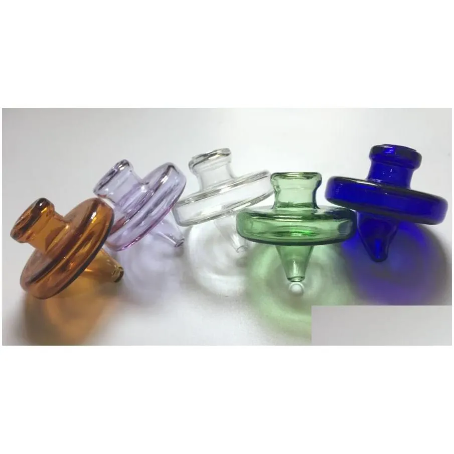 universal colorful ufo smoking glass carb cap with bubble ballhat style dome for xl xxl quartz banger nail glass water pipes dab oil