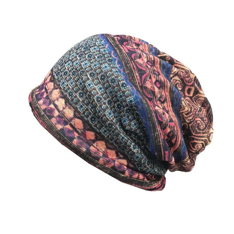 beanies beanie/skull caps 2023 fashion women flower muslim ruffle cancer chemo hat beanie scarf turban head wrap cap printed headwear