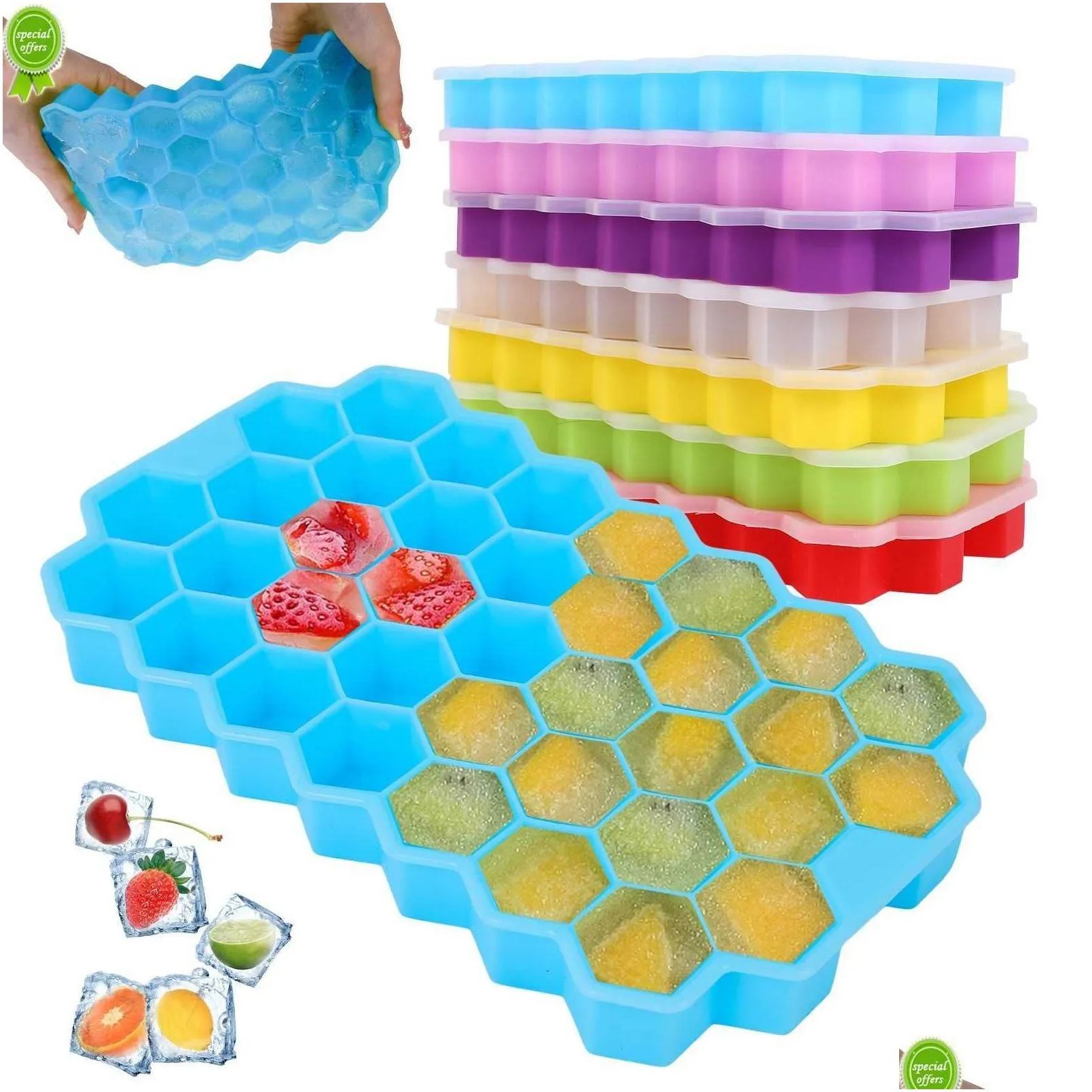  37 cavity cube maker silicones ice mould honeycomb ice cube tray magnum silicone mold forms food grade mold for whiskey cocktail