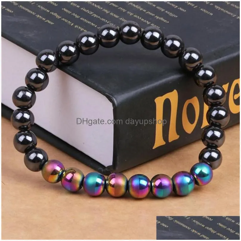 1pc magnetic health energy lose weight bracelets for women therapy hematite mens bracelet for men3723246