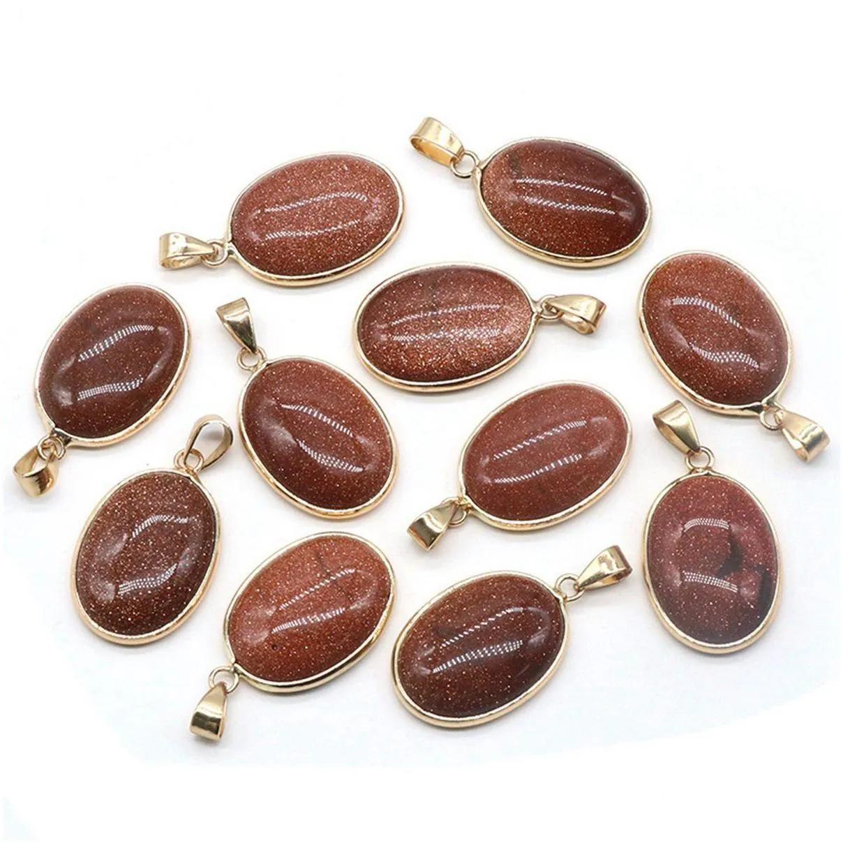 18x25mm Natural Blue Goldstone Stone Irregular Waterdrop Shape Exquisite Quartz Agate Charms for Jewelry Making Necklace Bracelet