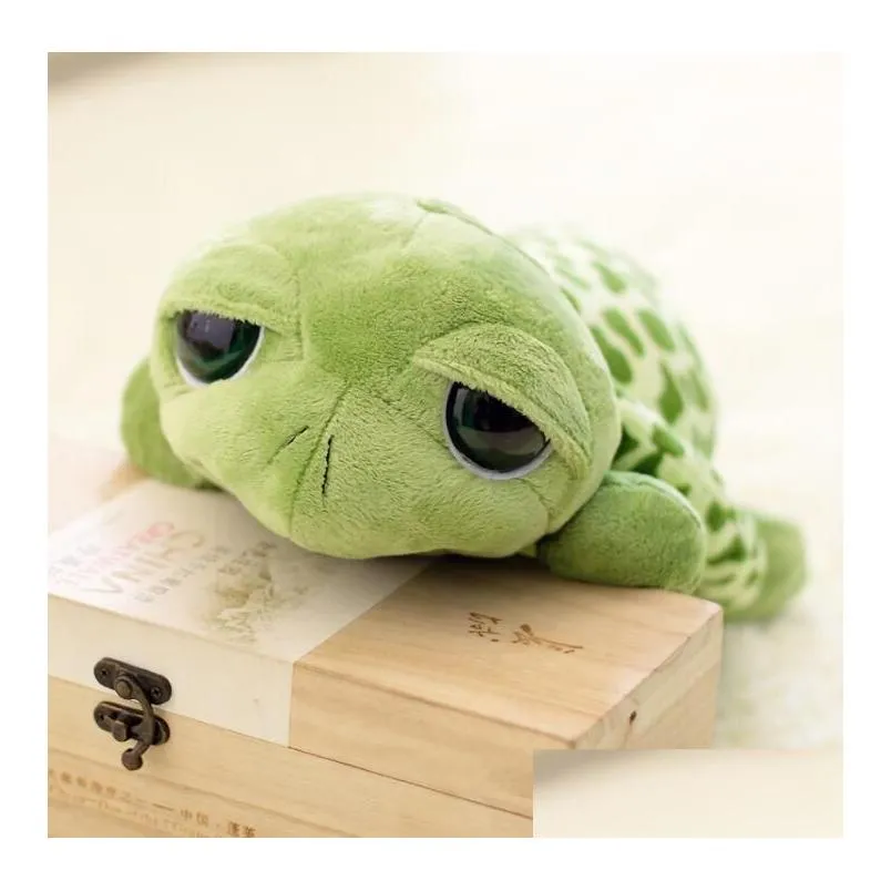 Stuffed Plush Animals 20Cm Super Green Big Eyes Tortoise Toys Turtle Doll As Birthday Christmas Gift For Kids Children Drop Delivery Dh2Oq