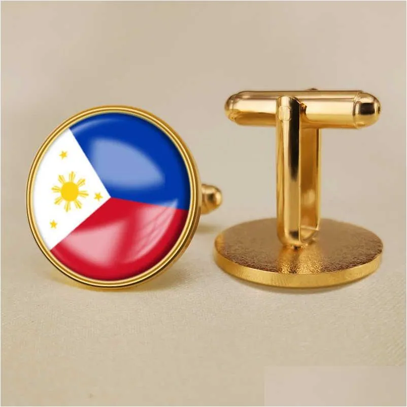 philippine flag cufflinks world flag cufflinks suit button suit decoration for party gift crafts
