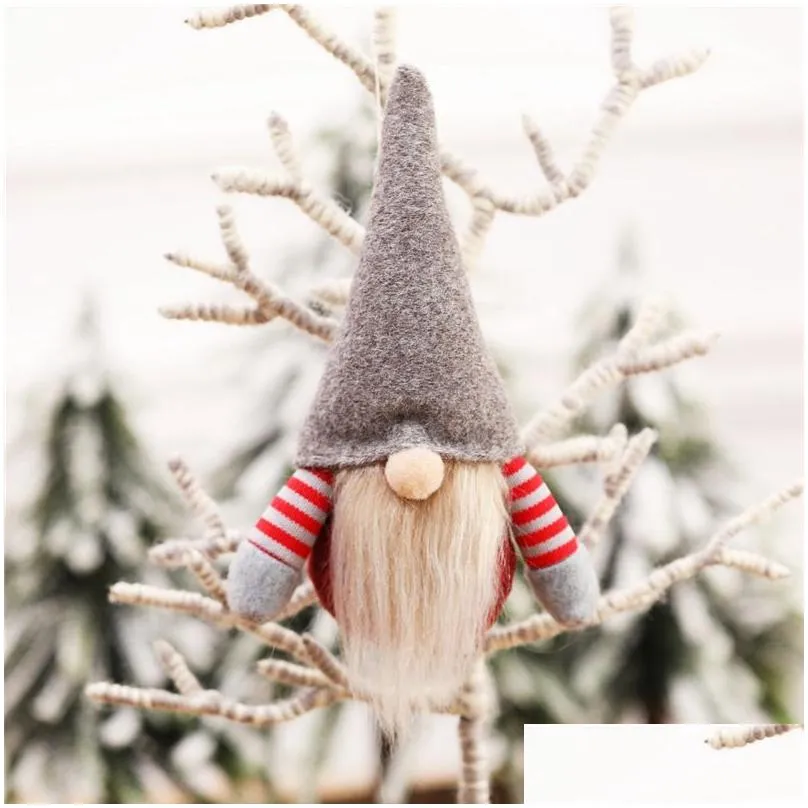 christmas handmade swedish gnome scandinavian tomte santa nisse nordic plush elf toy table ornament xmas tree decorations jk1910xb