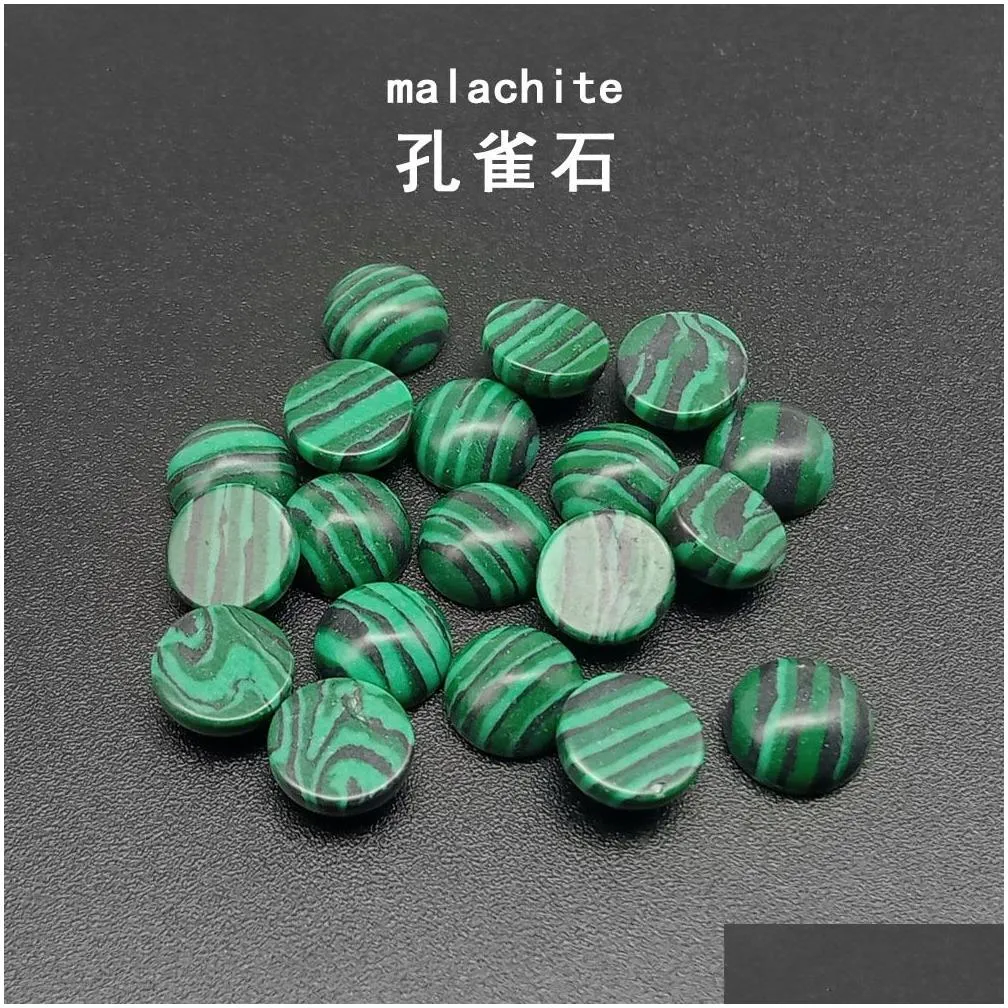 4/6/8/1012/14MM Gemstone Cabochons Natural Synthetic Stone Beads Ruby Zoisite Cabochons for Earring Necklace Bracelet