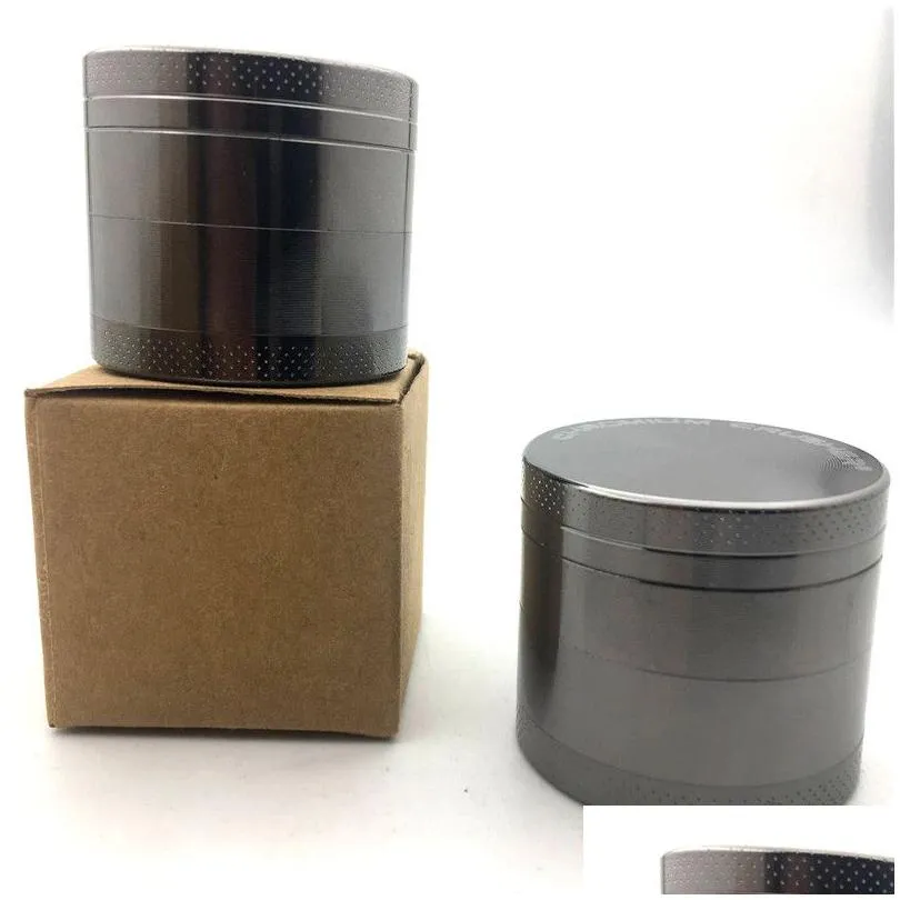 chromium crusher herb grinders diameter 63mm 4 layers spice crusher pepper tobacco grinder zinc alloy tobacco grinder