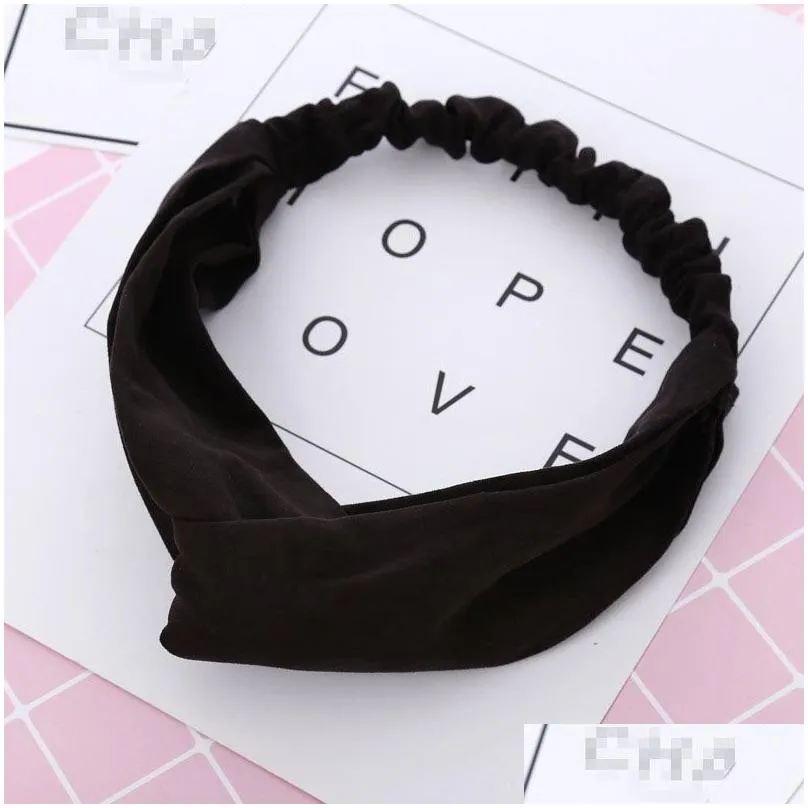 women designer headband suede headband vintage cross knot elastic hair bands soft solid girls hairband hairs accessories