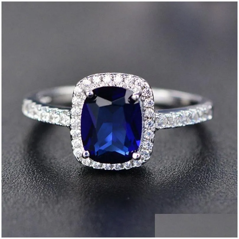 eternity diamond ring for women silver white gold gemstone amethyst rings natural moissanite jewelry