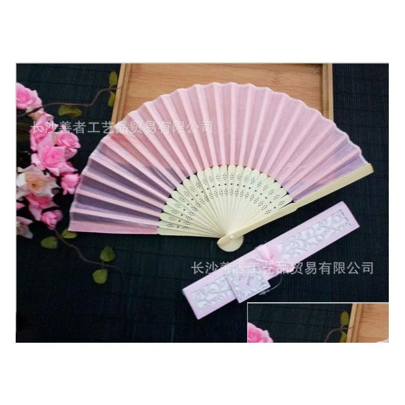 Cheap Chinese Imitating Silk Hand Fans Blank Wedding Fan For Bride Weddings Guest Gifts 50 PCS Per Package5587173