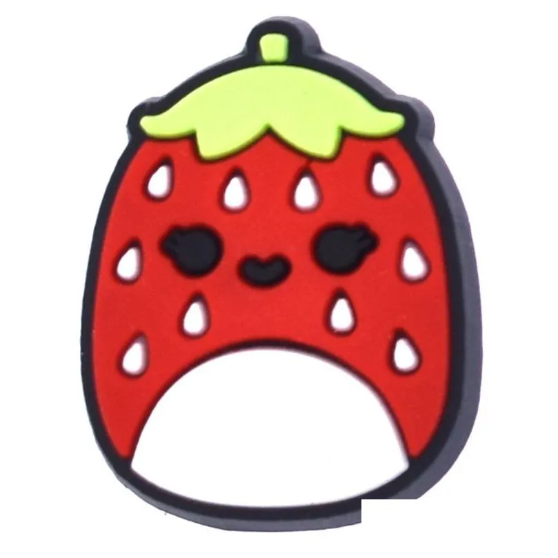Cute Fruit Food Shoe Charms Avocado Strawberry Decoration Buckle Accessories Clog Pins Party Favors Gifts