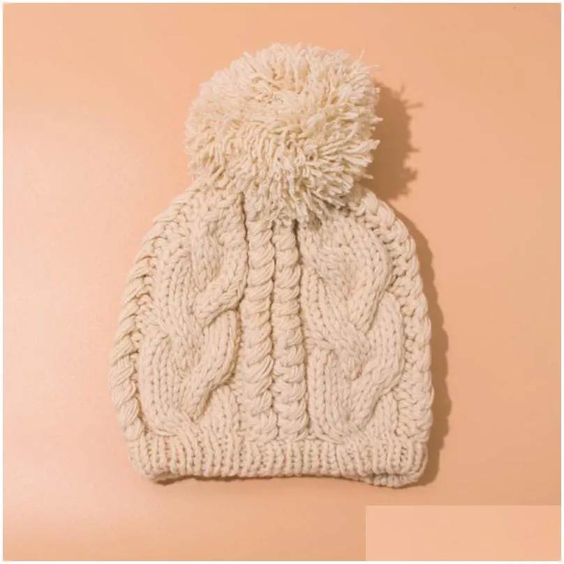 beanies beanie/skull caps beige color winter hat for women`s warm kitted cap brand thick female ears skullies1 wend22