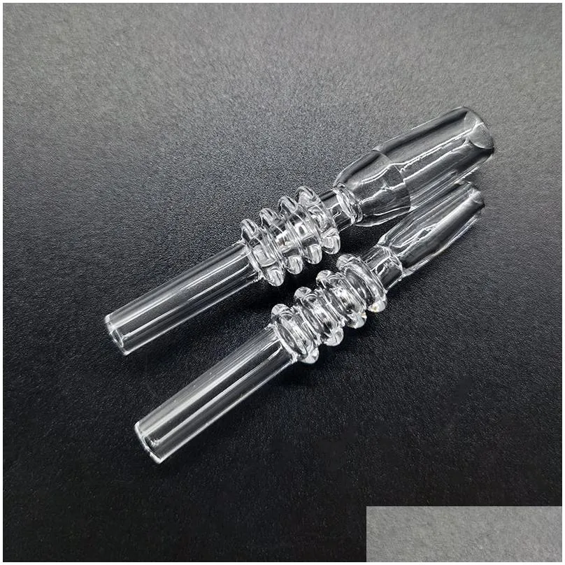 10mm 14mm 18mm quartz tip smoking accessories for nectar collector kit dab straw tube drip tips glass water bongs partner vs ceramic