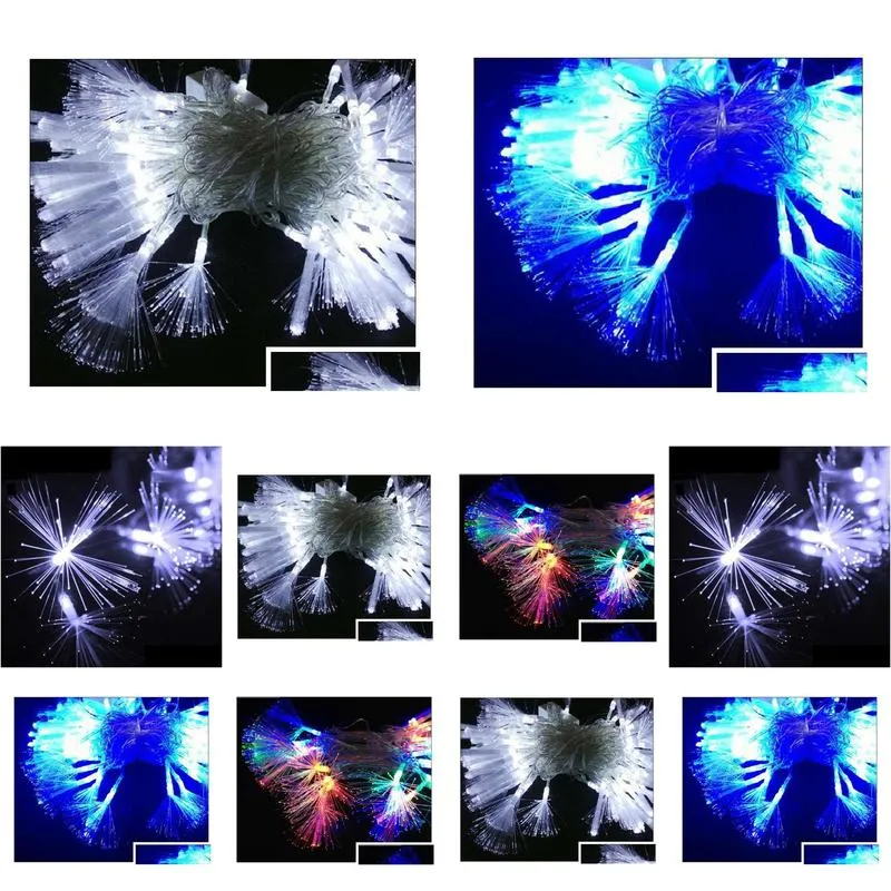 10M LED String Light Fiber Optic Twinkle Fairy Lights for Christmas Wedding Party Holiday Home Garland Decoration EU/US Plug