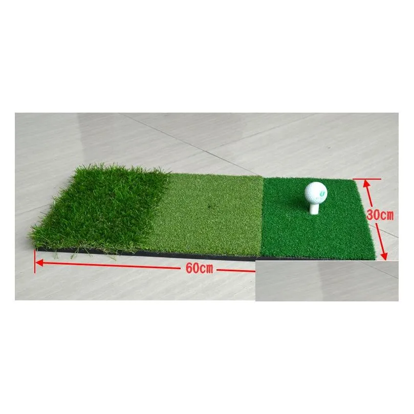 12``x24``Golf Hitting Mat Indoor Outdoor Backyard Tri-Turf Golf Mat with Tees Hole Practice Golf Protable Training Aids