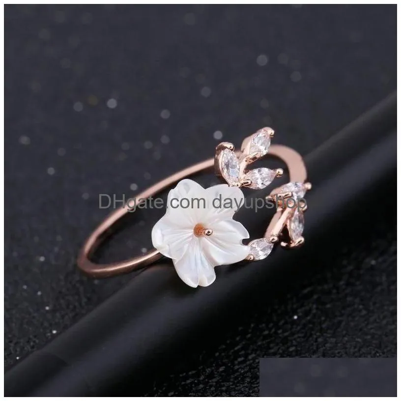 cluster rings delysia king rose gold floral ring