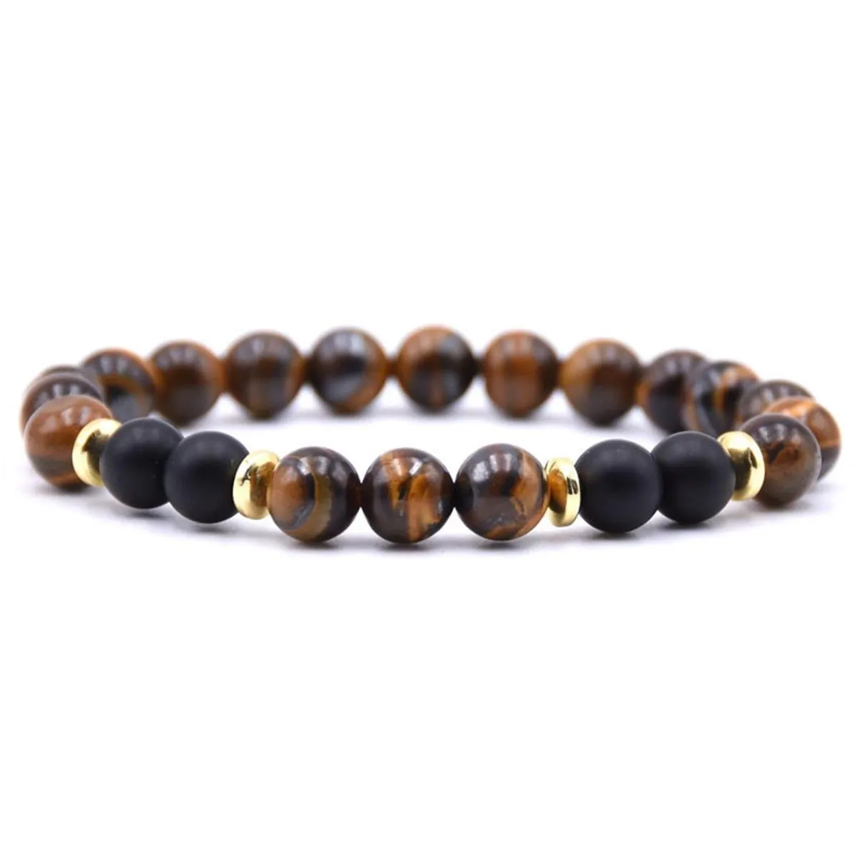 Stone bracelet with any four matte black agate men and women fashion accessories