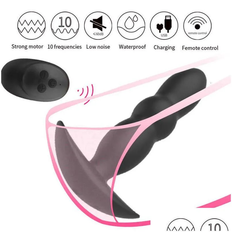 adult massager male telescopic vibrator wireless remote control butt plug anal dildo prostate massager for man
