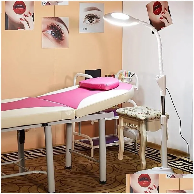 Floor Lamps 16X Diopter LED Magnifying Stand Lamp Cold Ligth Magnifier Glass Len Facial Light For Beauty Salon Nail Tattoo