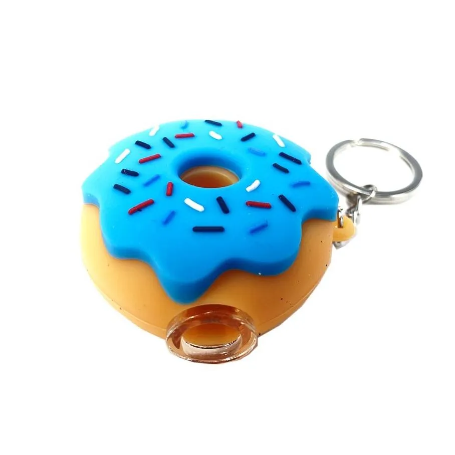 DHL Creative Protable Donuts Water Handmade Silicone Glass Pipes Smoking Accessories