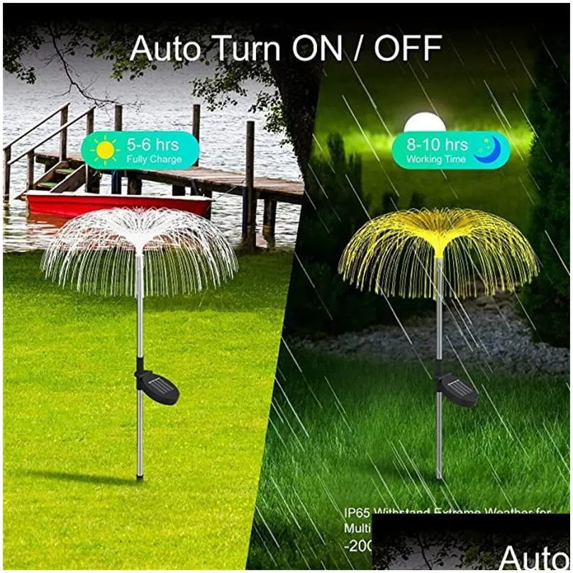 solar led jellyfish light lawn lamp outdoor waterproof landscape light for yard/pathway/garden/holiday decor atmosphere decorations