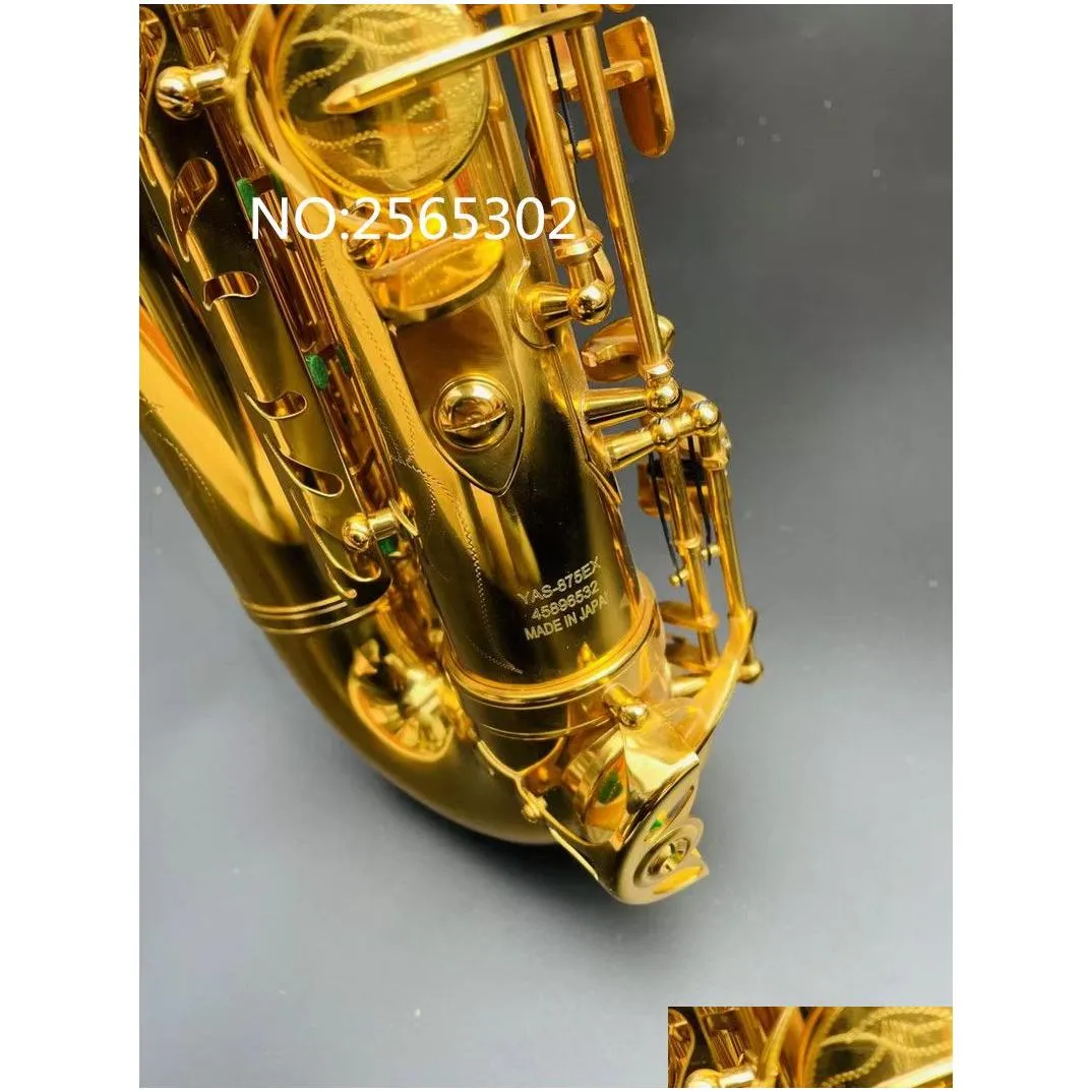 Other Arts And Crafts Golden Alto Saxophone Yas-875Ex Japan Brand E-Flat Professional Music Instrument With Moutiece Drop Delivery H Dh632