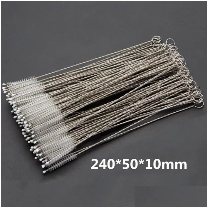 200pcs/lot pipe cleaners nylon straw cleaners cleaning brush for drinking pipe stainless steel pipe cleaner