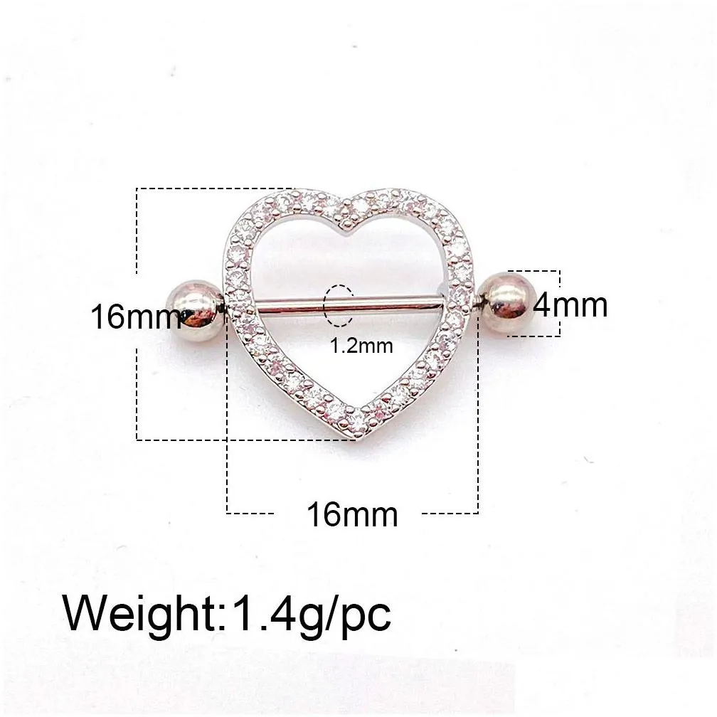 1pc titanium barbell nipple piercing inlaid zircon breast nipple rings for women sexy body piercing jewelry