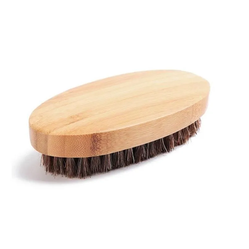 customized logo bamboo beard brush boar bristle brush oval facial brush for men grooming amazon