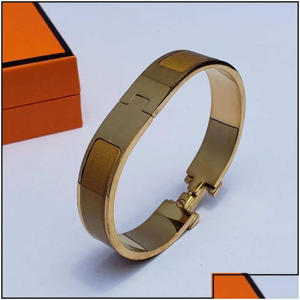 Bangle Designer Bracelets For Men And Women Stainless Steel Couple Bracelet Fashion Jewelry Valentines Day Gift Drop Delivery Dhjzn