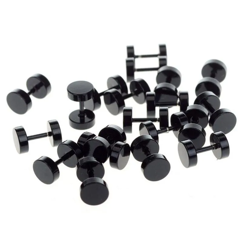 10pcs stainless steel faux fake ear plugs flesh tunnel gauges tapers stretcher earring 6-14mm piercing jewelry
