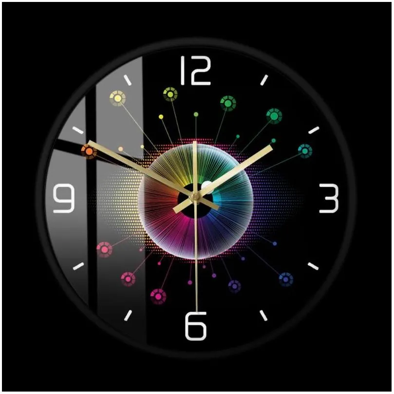 Wall Clocks Silent Swept Optometry Clinic Hanging Wall Watch Spectrum Eye Opticianry Iris Clock Ophthalmology Decor Timepieces Home Ga Dhdoh