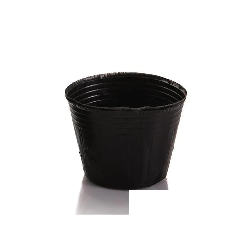 planters pots 100pcs plastic nursery pot plant seedling pouch holder raising bag nutrition garden supplies dropship