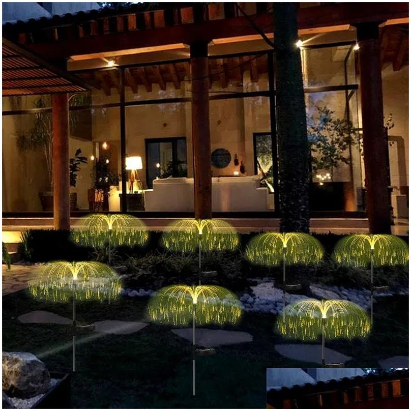 solar led jellyfish light lawn lamp outdoor waterproof landscape light for yard/pathway/garden/holiday decor atmosphere decorations