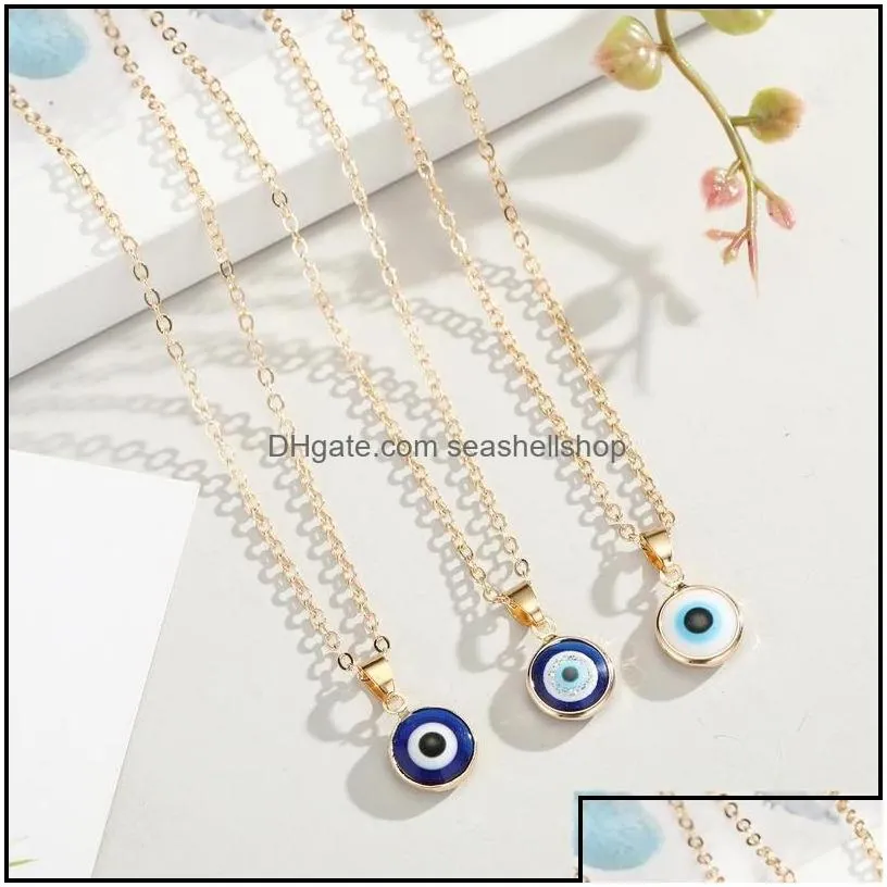 Jewelry Pendant Necklaces Pendants Jewelry Trendy Gold Plated Devil Eyes Necklace Blue Evil For Women Drop Delivery 2021 Lcbqp Wedding Dh365