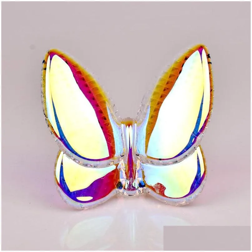 decorative objects figurines diamond pattern crystal butterfly ornament home gift el decorationdecorative