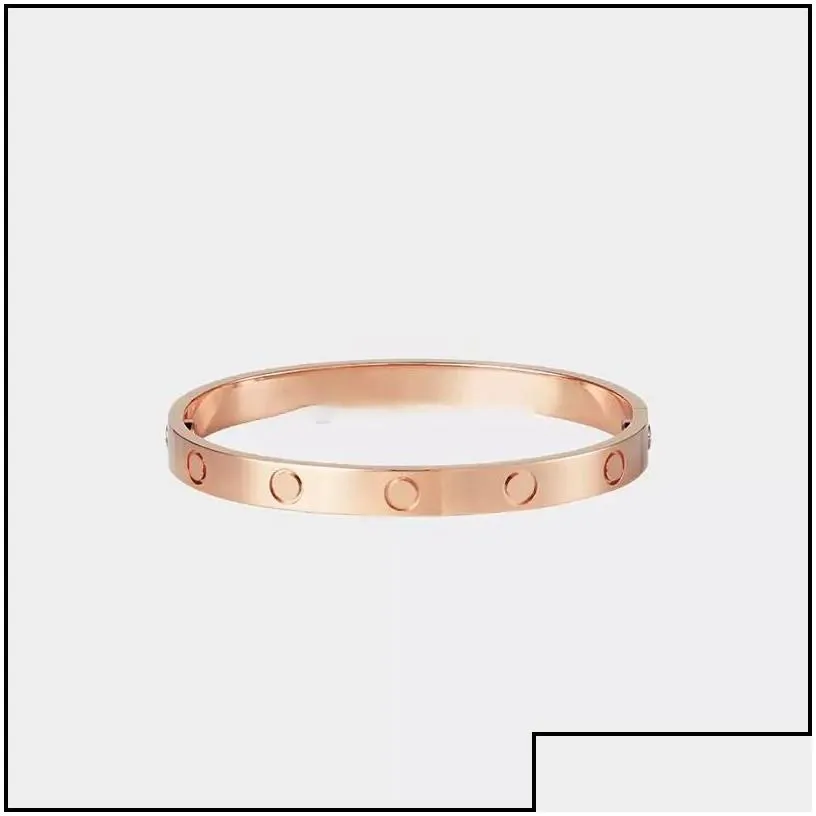 Jewelry Bangle Gold Mens Bracelets Designer Bangles Love Bracelet Titanium Steel Sier Rose Braclets Women Men Screw Screwdriver Jewelr Dhql1