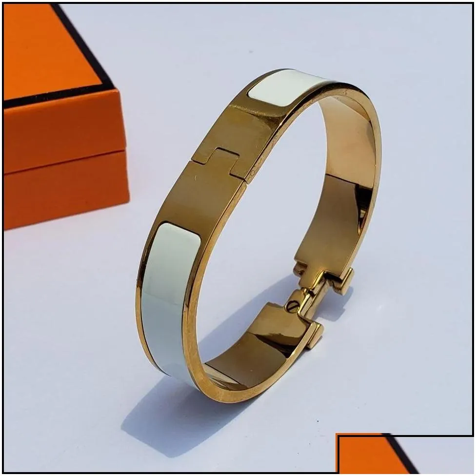 Bangle Designer Bracelets For Men And Women Stainless Steel Couple Bracelet Fashion Jewelry Valentines Day Gift Drop Delivery Dhjzn