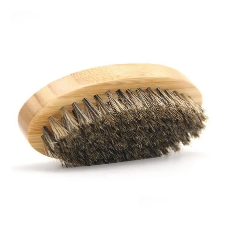 customized logo bamboo beard brush boar bristle brush oval facial brush for men grooming amazon