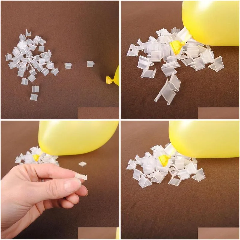 4000pcs/lot transparent vshape sealing clip balloons plastic clips kids birthday party wedding festival decoration accessories