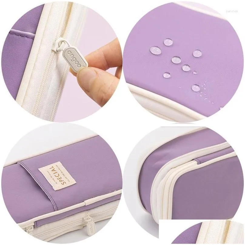 wholesale cute foldable pencil case large capacity bag pen holder stationery desk organizer kawaii school supplies for students