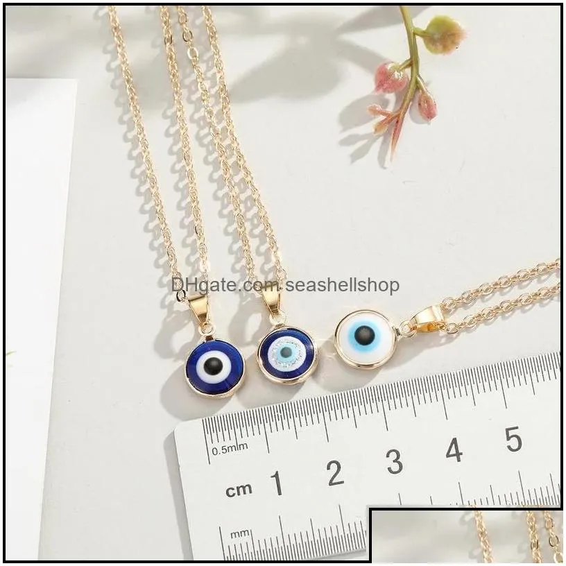 Jewelry Pendant Necklaces Pendants Jewelry Trendy Gold Plated Devil Eyes Necklace Blue Evil For Women Drop Delivery 2021 Lcbqp Wedding Dh365