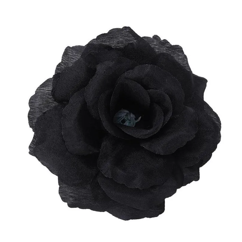 Decorative Flowers & Wreaths Pcs Black Rose Artificial Silk Flower Party Wedding House Office Garden Decor Diy Decorative Flowers Wrea Dhitx