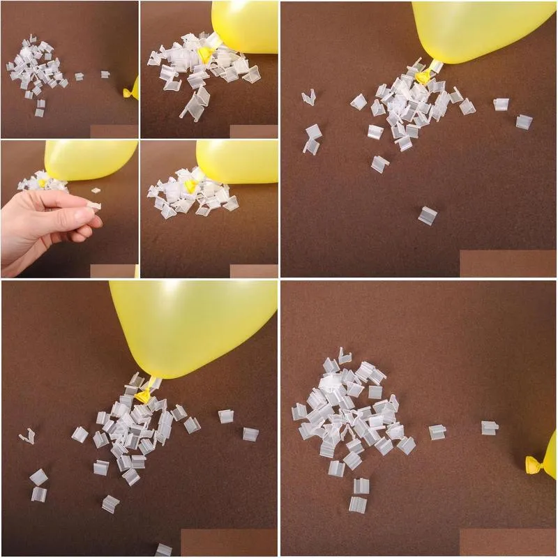 4000pcs/lot transparent vshape sealing clip balloons plastic clips kids birthday party wedding festival decoration accessories