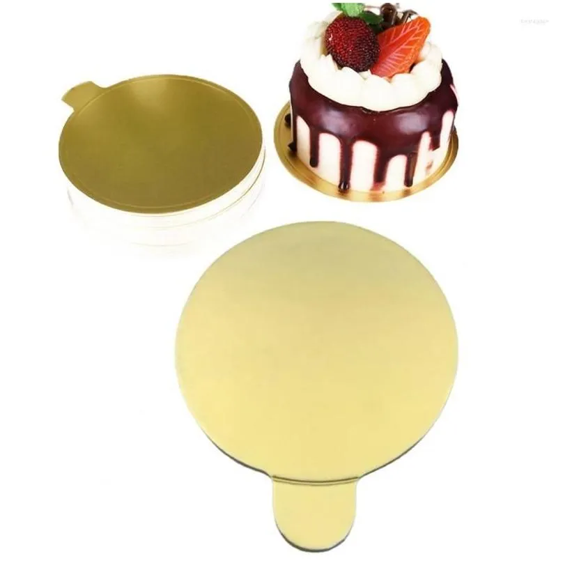 Other Bakeware Bakeware Tools 100Pcs Cake Base Lightweight Wide Application Non-Sticky Chocolate Mousse Board Baking Supply Spacer Hom Dhvef